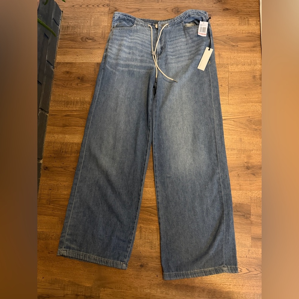 Habitual Denim Kira Flare Jeans with Drawstring NWT sz 10